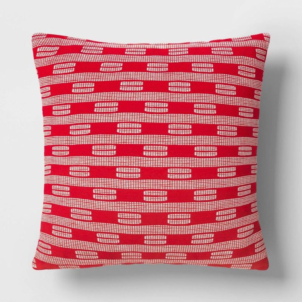 Threshold Red and White Holiday Pillow